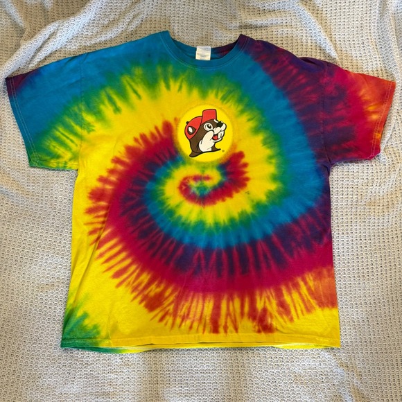 BUC-EE'S Other - Buc-ee's Rainbow Tie Dye T-Shirt XL Peace Love and Beaver Nuggets Texas Tee
